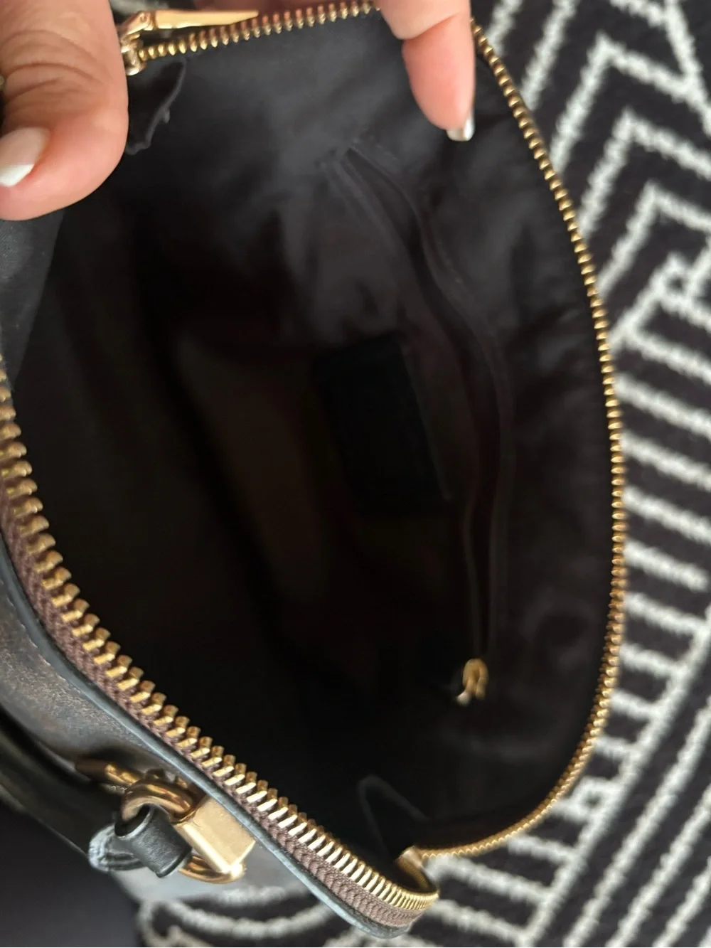 COACH Brown Signature Dome Satchel with Black Handles